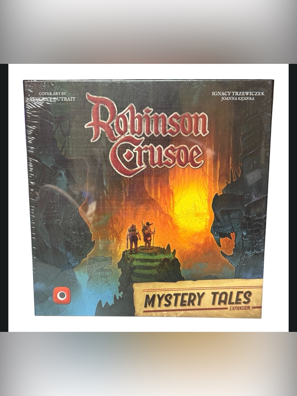 Mystery Tales Expansion box for the cooperative board game Robinson Crusoe:
